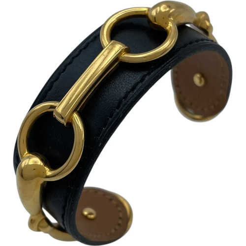 Hermes horsebit bangle black - bangle,