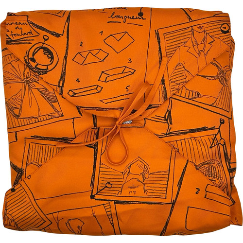 Hermes scarf case orange - hermes, silk